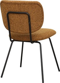 Moderne Eetkamerstoel Okergeel Boucle