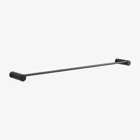 Devon Rvs Wandgemonteerde Handdoekhouder Met Stang (↔︎60 Cm) Zwart - Sklum