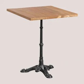 Azteca Vierkante Barkruk Van Acaciahout Zwart & ↔︎ 60 Cm - Sklum
