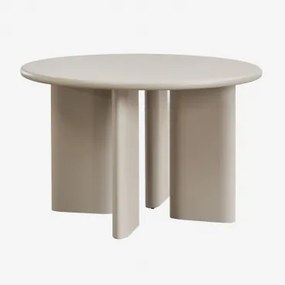 Ronde Eettafel Ø120 Cm In Mdf Loulou Tapioca Beige - Sklum