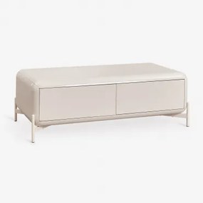 Rechthoekige Salontafel 120x60 Cm In Mdf Alazne Tapioca Beige - Sklum