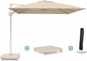 Platinum Challenger zweefparasol 3x3mT2 premium (incl. voet en hoes) champagne