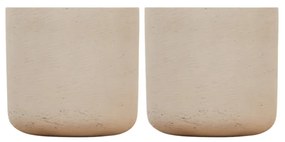 2x Pot Charlie beige washed