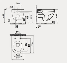 Sanigoods Alpha wandcloset mat zwart