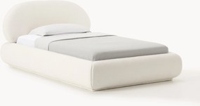 Teddy gestoffeerd eenpersoonsbed Alba met opbergruimte