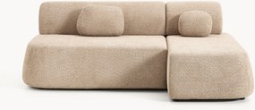 Hoekbankbed Pao van teddy-bouclé