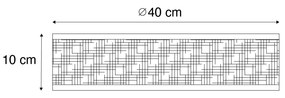 Oosterse plafondlamp rotan 40 cm 3-lichts - TrommaOosters E27 rond Binnenverlichting Lamp