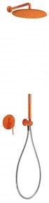 Regendouche Inbouw Tres Study Colors Mengkraan 30 cm Douchekop Rond Wandarm Oranje