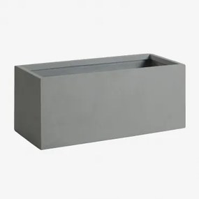 Rechthoekige Buitenbloempot Van Cement Sergio Grijs – Koel & 100 X 40 X 40 Cm - Sklum