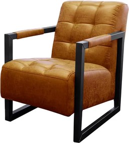 Fauteuil - Salina - lederlook Missouri cognac 03