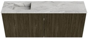 Mondiaz Joya DLux 100cm toiletmeubel shadow met wastafel faye links 1 kraangat glace