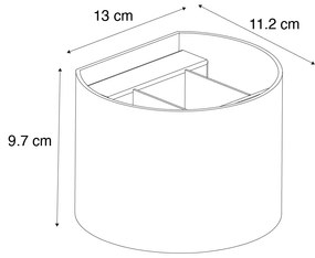 Moderne wandlamp zwart met lichteffect rond - Edwin