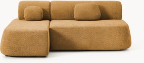 Hoekbankbed Pao van teddy-bouclé