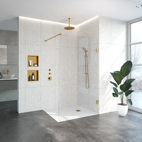Brauer JC profielloze inloopdouche 120cm goud geborsteld