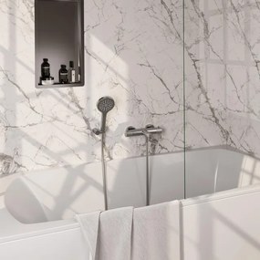 BRAUER Stripe Baddouche Thermostaatkraan SET 04 - opbouw - wandhouder - 3-standen handdouche - doucheslang - RVS-kleurig geborsteld PVD 5-NG-343