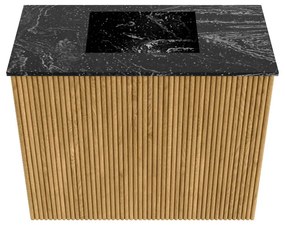 Mondiaz Joya DLux 50cm toiletmeubel oak met wastafel faye midden zonder kraangat lava