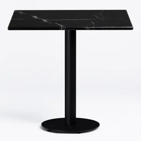 Vierkante Bar Tafel Van Rocher Marmer Zwart Marmer & ~60 Cm - Sklum