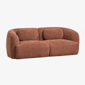 2-delige Modulaire Bank In Chenille Coquette Chenille Roestbruin - Sklum