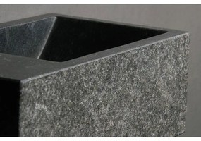 Forzalaqua Venetia Xs fonteinbak 29x16x10cm wasbak Rechts 0 kraangaten Natuursteen Graniet gezoet & gebrand 8010291