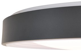 Moderne plafondlamp grijs met wit 38cm incl. LED dimbaar - Kanton Modern rond Binnenverlichting Lamp