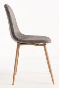Set van 4 Teok Fluwelen Stoelen