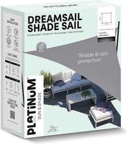 Platinum Dreamsail waterproof schaduwdoek vierkant 4x4x4x4 m - Grijs