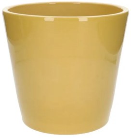 Bloempot, aardewerk, geel,Ø 25 cm
