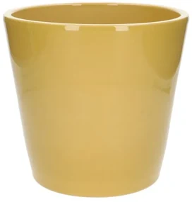 Bloempot, aardewerk, geel,Ø 25 cm