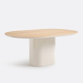 Eettafel in eiken fineer, 6/8 personen, Tamula