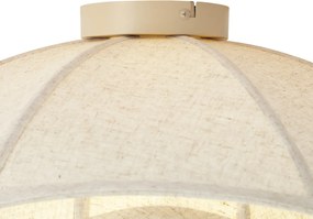 Japandi plafondlamp beige stof 55cm - Haru