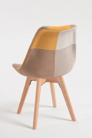 Set 4 Synk Patchwork Stoelen