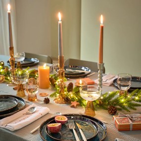 Set van 12 gladde kaarsen H25 cm, Caspar