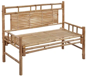 vidaXL Tuinbank met kussen 120 cm bamboe