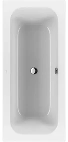 Villeroy & boch Loop duobad - 180x80cm - rechthoek - acryl Wit Alpin glans uba180lfs2v-01