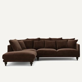 Chenille fluwelen hoekbank, Lazare