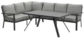 Showroommodel Sergio hoek dining loungeset links 4-delig aluminium antraciet