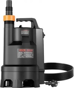VEVOR 690W Dompelpomp, 17500L/u, PP-GF20 Vuilwaterpomp voor afvalwater, vuil water en schoon water met automatische vlotterschakelaar, 9m opvoerhoogte, voor zwembaden, vijvers en overstroomde gebieden