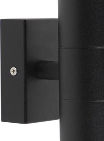 Smart buitenwandlamp zwart IP44 incl. 2 wifi GU10 - Duo