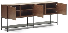 Kave Home Vedrana Groot Design Dressoir Op Hoge Poten Walnoot - 195x40x80cm.