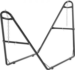 VEVOR Universele hangmatstandaard voor 2 personen, verstelbaar, robuust, draagvermogen van 250 kg, geschikt voor hangmatten van 2,4-4,9 m voor gebruik buiten en binnen, draagbare hangmatstandaard met ketting, haak en draagtas