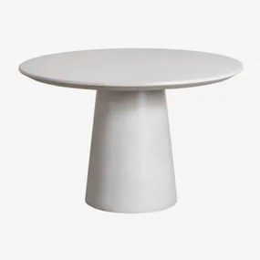 Ronde Tuintafel Ø120 Cm In Cement Noemi Zand Grijs - Sklum