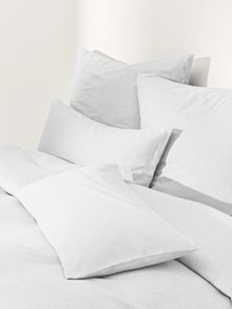 Flanellen dekbedovertrek Javon met fijne strepen