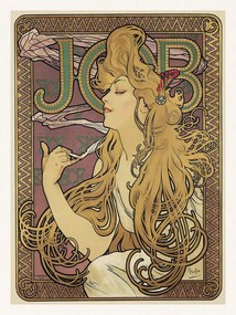 Kunstreproductie Job, Cigarette Paper Advert (Vintage Art Nouveau) - Alfons / Alphonse Mucha, (30 x 40 cm)
