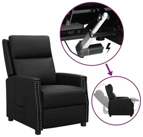 vidaXL Sta-opstoel verstelbaar kunstleer zwart