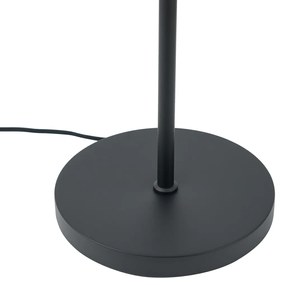 Design vloerlamp zwart met smoke glas 2-lichts - Brianna