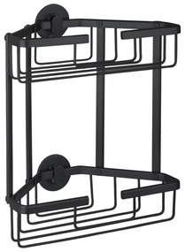 Differnz doucherek dubbel hoekmodel 25cm zwart