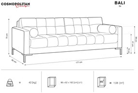 3-zitsbank Bali velvet | Cosmopolitan Design