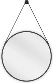Mexen String ronde badkamerspiegel 50 cm, zwarte frame - 9854-050-050-000-70