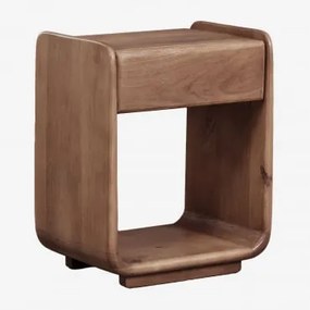 Rechthoekig Nachtkastje Met Lade 40x30 Cm In Tinsley Hout Donker Acaciabruin - Sklum