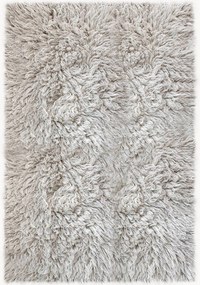 Handgeweven langpolig wollen vloerkleed Shaggy
